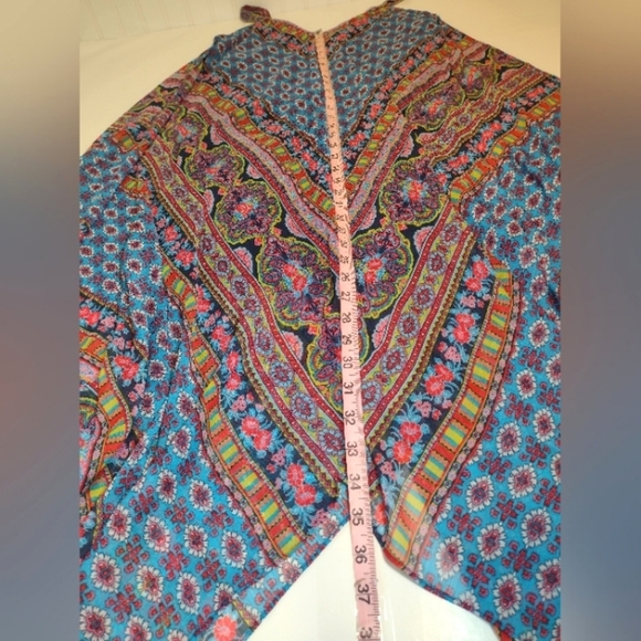 New Directions Women's Colorful Mix Print Scarf Dress Size (L) - Picture 6 of 10